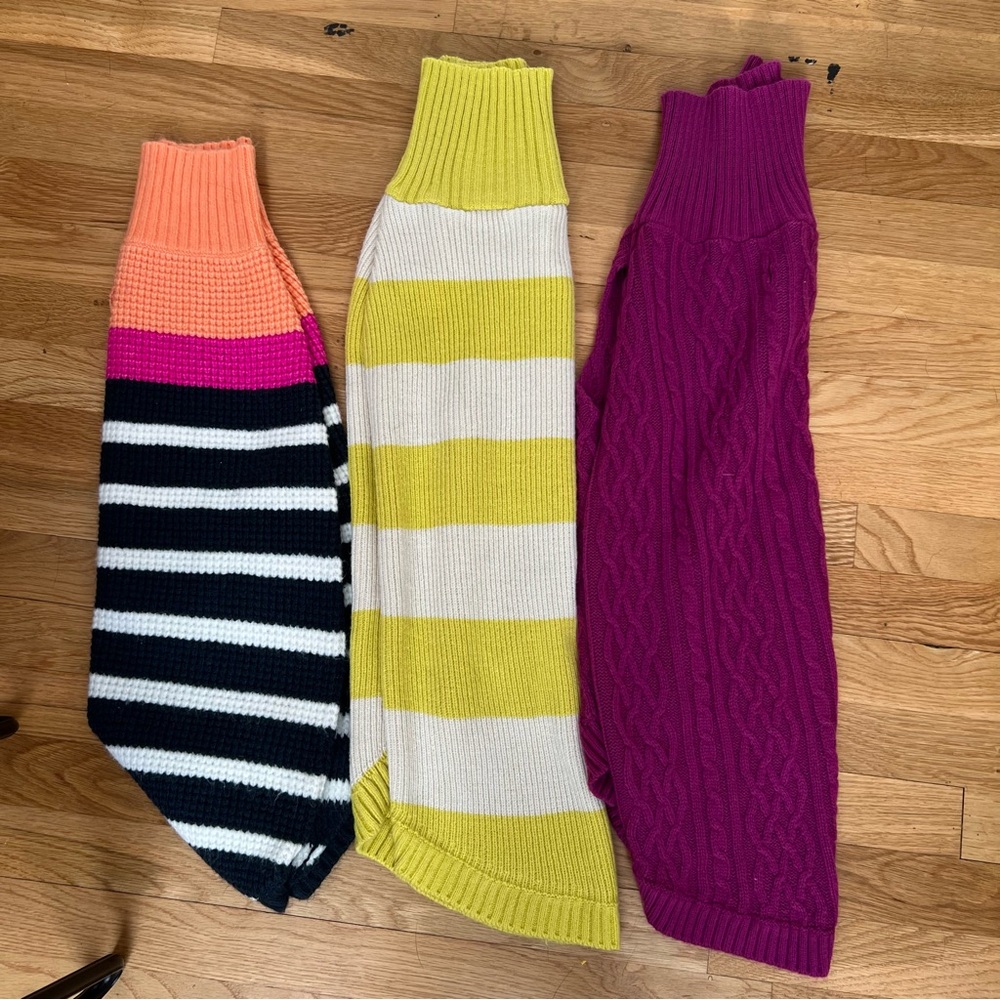 Colorful XL Dog Sweater Set